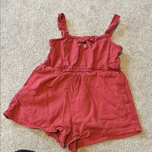 Old Navy Kids Brick Red Romper sz 8 runs small (6-7)